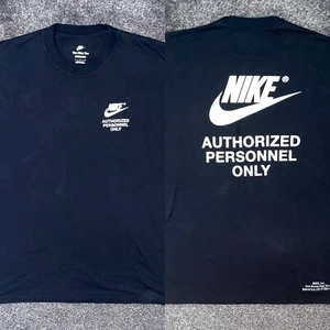 Nike “ Authorized Personnel Only ” T-Shirt in Black Men's Size Large (L) RARE - Picture 1 of 12