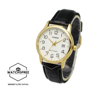 Casio Men Standard Analog Black Leather Band Watch MTPV002GL-7B2 AU FAST & FREE - Picture 1 of 2