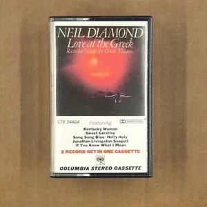 NEIL DIAMOND Cassette Tape LOVE AT THE GREEK 1977 Rock Pop Rare - Picture 1 of 5