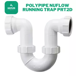 Polypipe 40mm Nuflow Running Trap With 76mm seal White - PRT2D - Picture 1 of 5