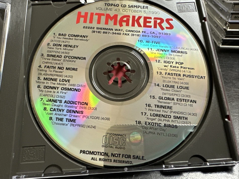 Various Artists: Hitmakers Top 40 Sampler Volume 43 10/5/1990 - Image 1 of 3