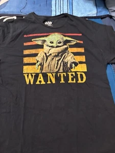 Star Wars SHIRT The Mandalorian Baby Yoda Shirt Wanted Herren T-Shirt XL - Bild 1 von 3
