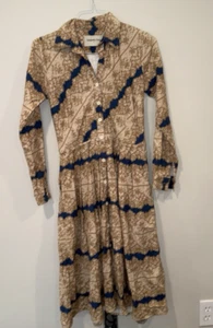 Camicia midi Samantha Sung London stampa serpente floreale marrone taglia 8 - Foto 1 di 11