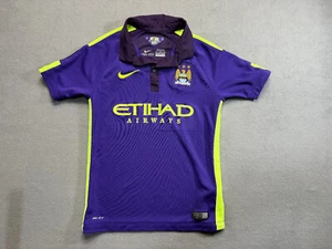 Nike Manchester City 2014/15 away jersey purple football shirt boys size M - Picture 1 of 21