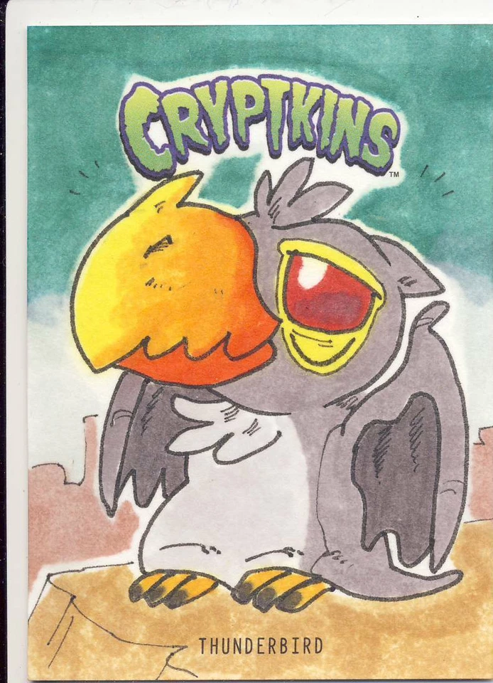 2018 Cryptozoic pre-MetaZoo Cryptid Sketch Card PG thunderbird - Image 1 of 1
