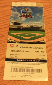 Minnesota Twins Ticket Stub - September 21 2010 - Jim Thome 589th Career HR - Picture 1 of 2