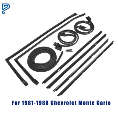 For Monte Carlo 1981-1988 Roof Rail Window Door Trunk Seal Weatherstripping 9PCS - Image 1 of 4