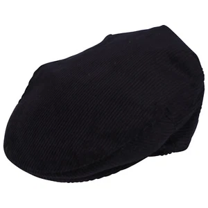 Navy 100% Cotton Cord Flat Cap Made in the UK - Small 55cm Medium 57cm - Picture 1 of 3