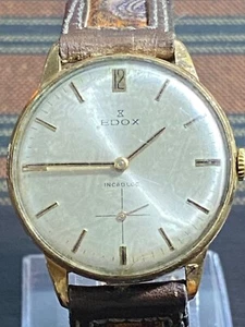VINTAGE EDOX MECHANICAL WATCH INCABLOC 17J SWISS MADE. - Picture 1 of 8