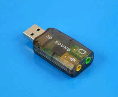 5.1 USB 2.0 to 3.5mm Headphone Jack Stereo Headset 3D Sound Card Audio Adapter*1 - Image 1 of 4