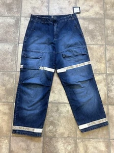 Marithe Francois Girbaud Jeans 40m 33/34 Shuttle Tape Pants VTG Baggy Denim NWT - Imagen 1 de 14