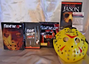 Friday The 13th 1, 2, 3 (3D) + His Name Was Jason + Inscribed/Signed Mask-Ari L - Picture 1 of 20