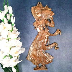 Village Lady with Matka Wall Hanging | Meal Wall Hanging - Picture 1 of 7