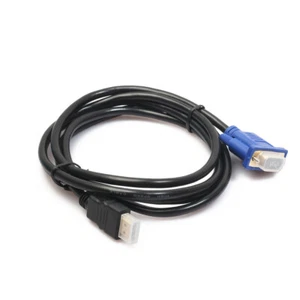 Câble adaptateur 1,8M Or mâle vers VGA -15 mâle 15 broches 1080P (sans puce intégrée) - Photo 1/5