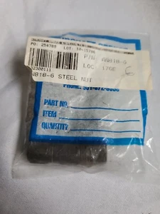 HK Fittings Cap Assy Steel Nut Tube Coupling PN AN818-6 Lot of 6 NOS - Picture 1 of 4