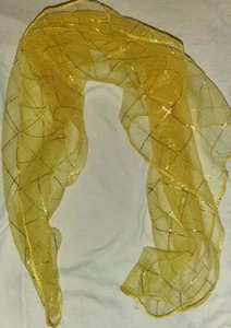 Scarf Vintage Yellow And Gold ๐ - Picture 1 of 3