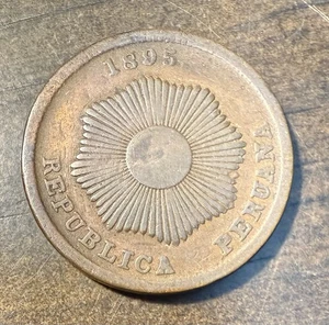 1895 Peru 2 Centavos  - Picture 1 of 2