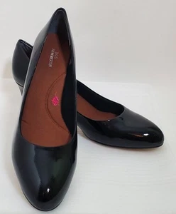 Ros Hommerson VALEDA Women’s 11 Narrow Black Patent Leather Pumps 75027-99 NEW - Picture 1 of 11