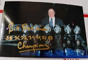 BILL BELICHICK NEW ENGLAND PATRIOTS COACHING ICON SIGNED AUTOGRAPHED 4x6 PHOTO - Picture 1 of 2