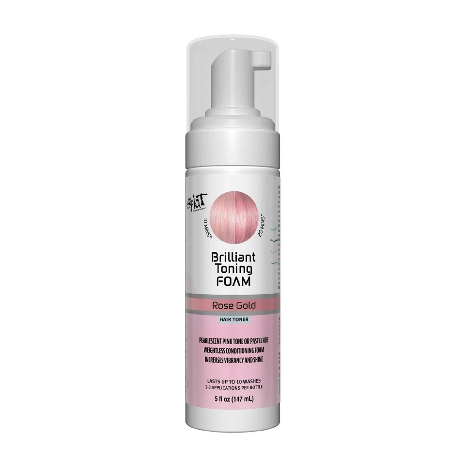 Paquete de 2 tónicos temporales para el cabello Splat Brilliant Tonificante espuma oro rosa 5 oz Foto 1 de 1