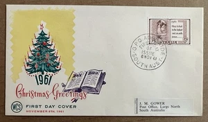 Australia 1961 Christmas FDC • Tree & Bible Cachet • “Glory to God” Stamp - Picture 1 of 6