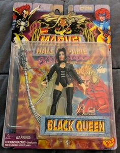 Vintage 1996 Toybiz Marvel Hall of Fame Black Queen Card Figure MOC NRFB - Bild 1 von 2