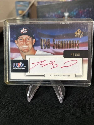 2004 SP Authentic USA Signatures Red Ink /50 JD Durbin #USA-5 Auto - Image 1 of 4