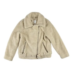 Gap Kids Sherpa Fleece Moto Teddy Coat Jacket size XL 12 - Picture 1 of 8