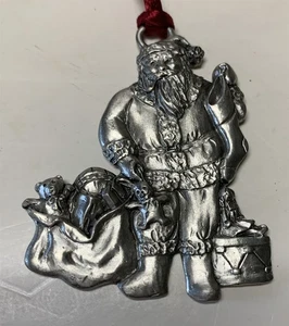 1993 Gabbiano Peltro Cargwash Nuova Scozia Canada Babbo Natale Ornamento Artigianale - Foto 1 di 2