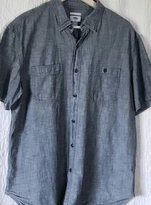 Vecchia camicia con bottoni grigio navy - Foto 1 di 7