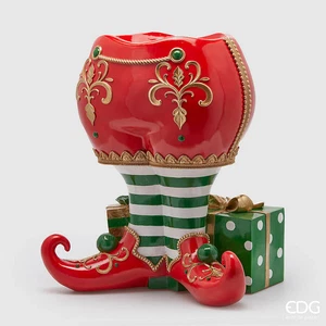 EDG Enzo De Gasperi Base Pino Elfo Natale Pantaloni H 66 Cm L 57 Cm L 41 Cm Gree - Imagen 1 de 6