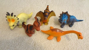 Konvolut 5 Baby Weichgummi Dinosaurier Spielfiguren ca. 5,5" - Bild 1 von 3