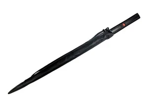 Paraguas con mango ninja con funda, correa para el hombro, 37,5", negro, rojo - Imagen 1 de 13