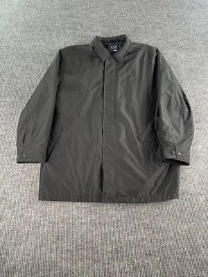 Vintage GAP Jacket Men XXL Black Nylon Windbreaker Coat Relaxed Fit Y2K Style - Image 1 of 4