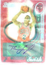 2006-07 Trademark Moves Thabo Sefolosha SP Lev 2 SS Red Wood Rookie Auto # 4/10