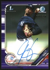 2019 Bowman Chrome Prospect Autographs Purple Refractors #CPALGI Luis Gil /250