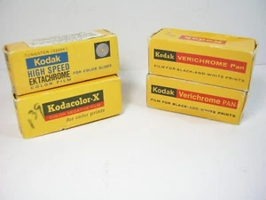 Lot of 4 Kodak Verichrome Pan Extachrome Flim & Slide Rolls Sealed 120 Expired - Picture 1 of 3