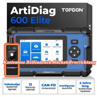 TOPDON Artidiag600 Elite auto OBD2 dispositivo diagnostico tutto il sistema CAN FD 13+servizi