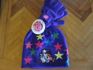Girls My Little Pony Winter Hat and Gloves Set Purple Stars NEW Snow Age 3+ - Picture 1 of 3
