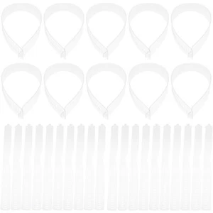 60 Pcs PVC Transparent Collar Strip Shirt Stays for Men - Picture 1 of 12