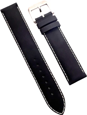 TISSOT - PULSERA - CUERO GENUINO Y CAUCHO - 19MM - NEGRO - NOS Foto 1 de 2