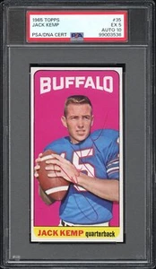 1965 Topps Jack Kemp #35 Short Print PSA 5 Auto 10 POP 1 None Higher - Picture 1 of 2