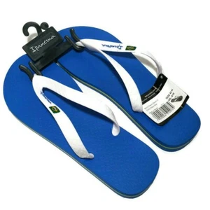 Sandali infradito uomo Ipanema Flag II spiaggia piscina blu bianco taglia 11 US NUOVI CON ETICHETTE - Foto 1 di 8