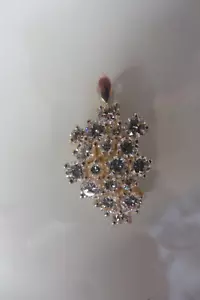 Magnifique pendentif, argent 925 avec riche serti de pierres finement taillées - Photo 1 sur 4