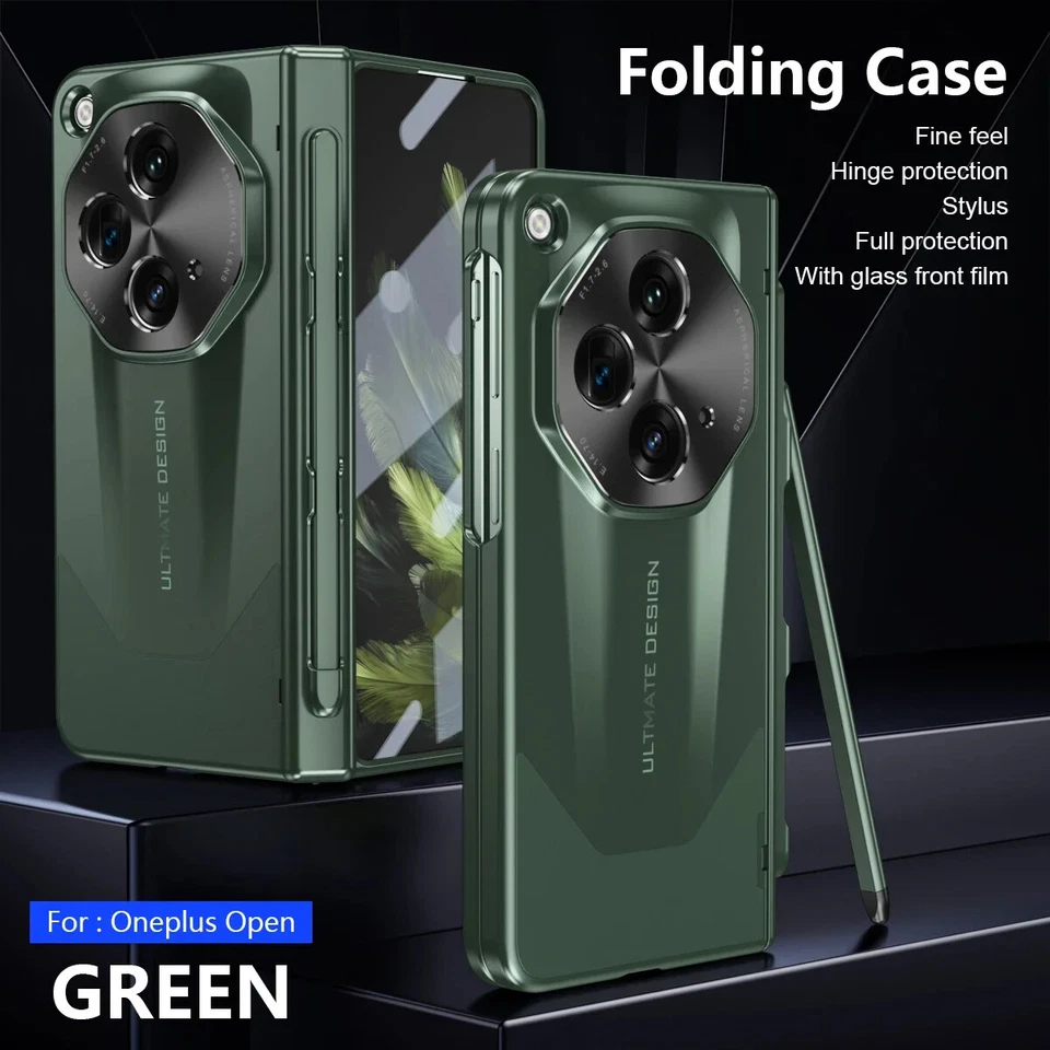 For OnePlus OPEN S Pen Holder Hinge Case Plating Racing Car Full Protector Cover - Image 1 of 4