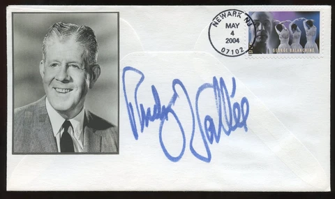Rudy Vallee d1986 signed autograph American Singer Musician Actor Radio Host FDC Cover