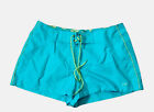 C9 by Champion Shorts Women Size Medium Aqua Blue Drawstring Board Shorts Surfin