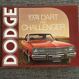 Dodge Dart and Challenger 1974 de colección plegable original folleto de ventas de autos catálogo - Imagen 1 de 4