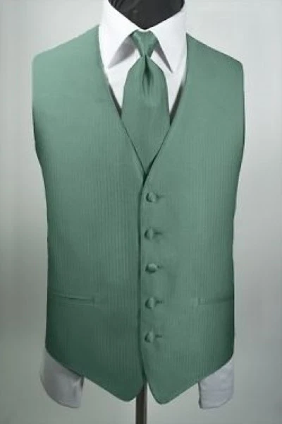 Luxury Herringbone Vest and Necktie Set - Image 1 of 1