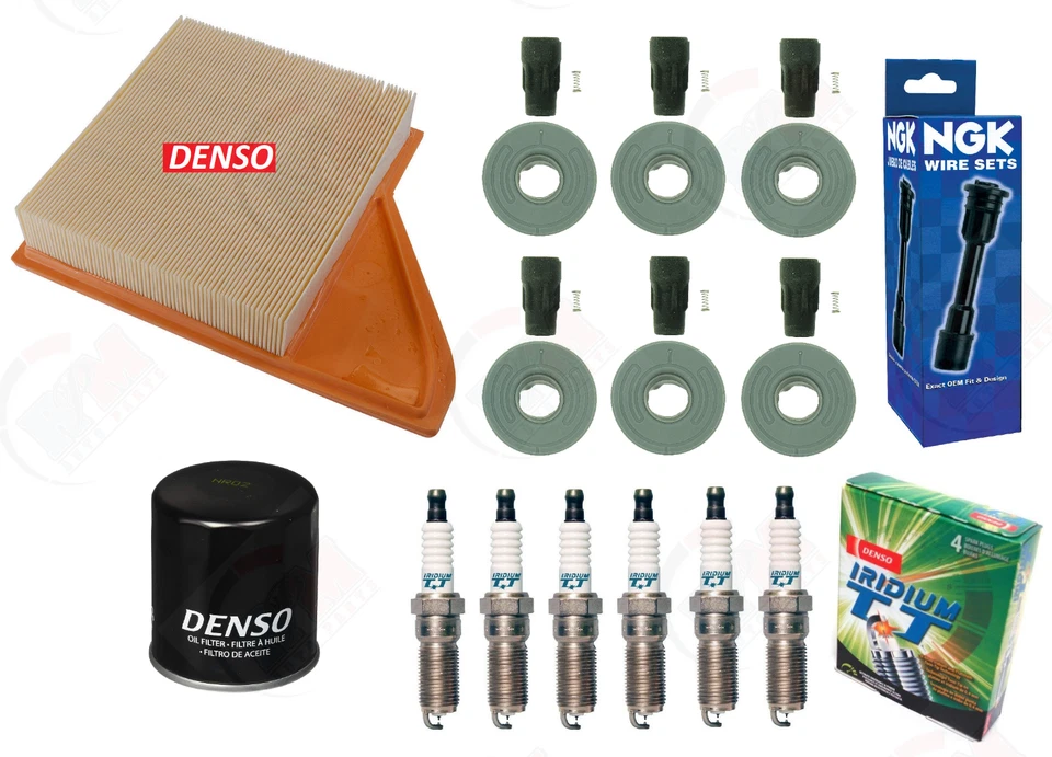 Kit de ajuste DENSO com botas de bobina NGK para 2011-2014 Ford Mustang 3.7L V6 - Imagem 1 de 1